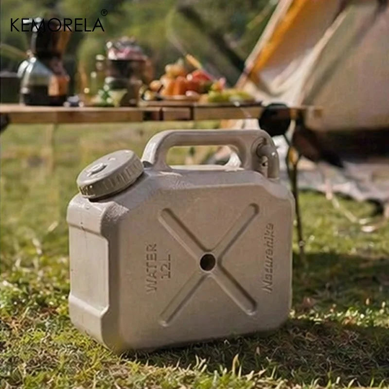 KEMORELA 12L Food-Grade PE Camping Water Storage Bucket