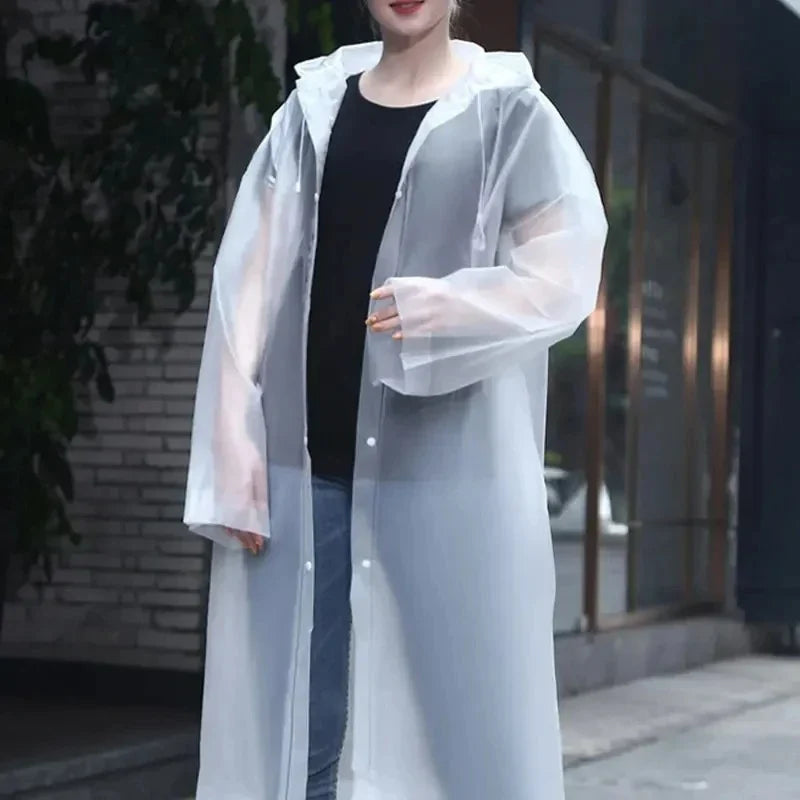 Reusable Waterproof Adult Raincoat – One-Piece EVA Poncho