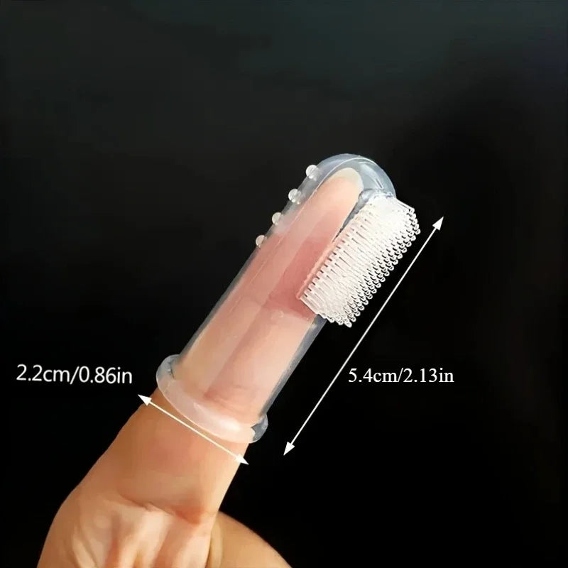 Silicone Finger Pet Toothbrush for Dogs & Cats – 10 Pack