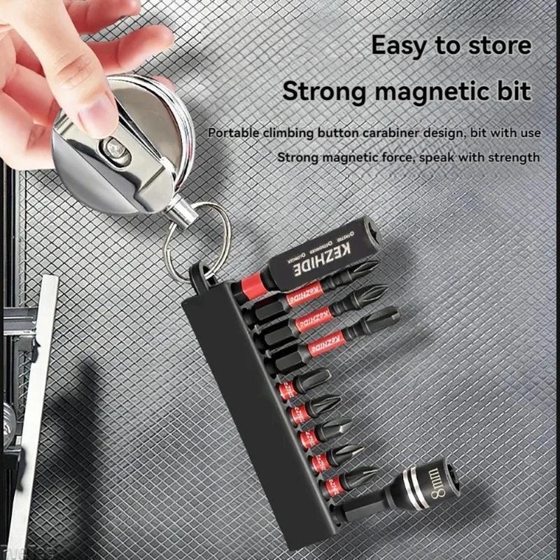1/4" Magnetic Screwdriver Bit Set – Torx Hex Cross Impact Bits