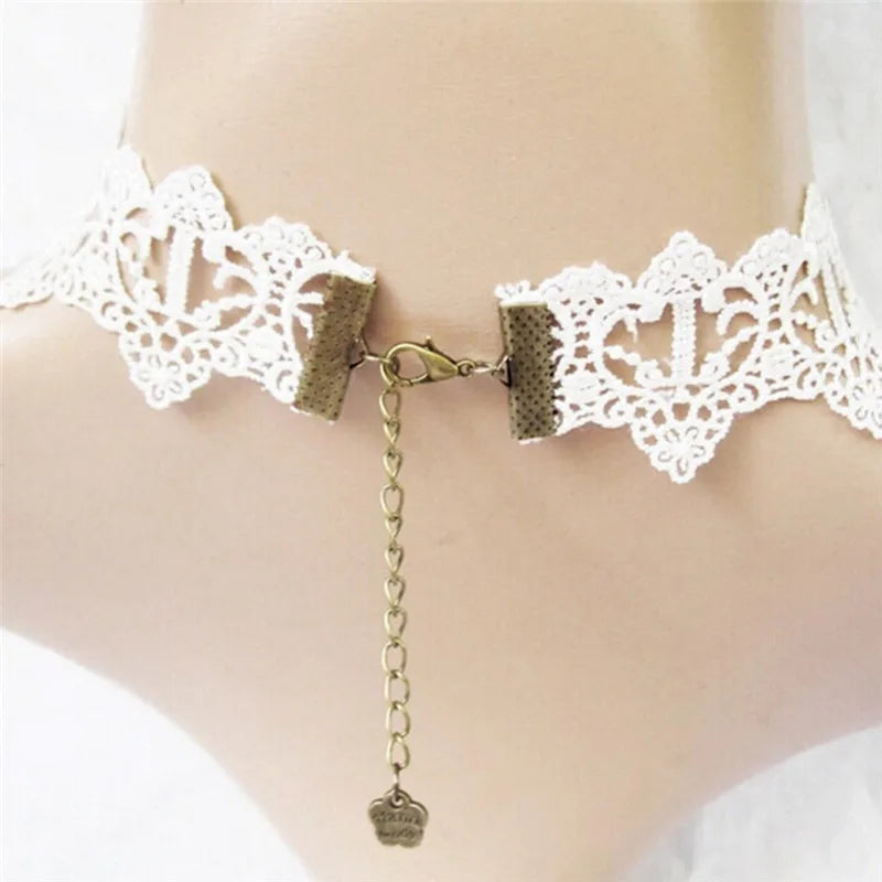 Lace Pearl Choker Necklace – Women's Trendy Fashion Jewelry