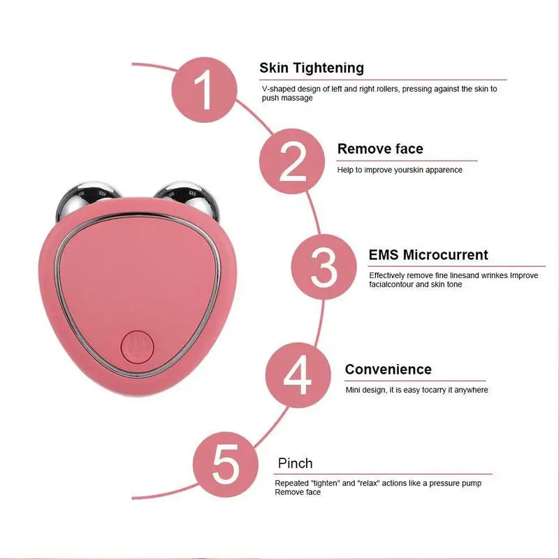 Mini EMS Microcurrent Face Lift & Sculpting Massager Device
