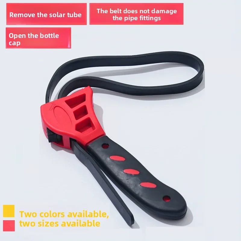 Heavy-Duty Rubber Strap Wrench – Oil Filter & Bottle Opener