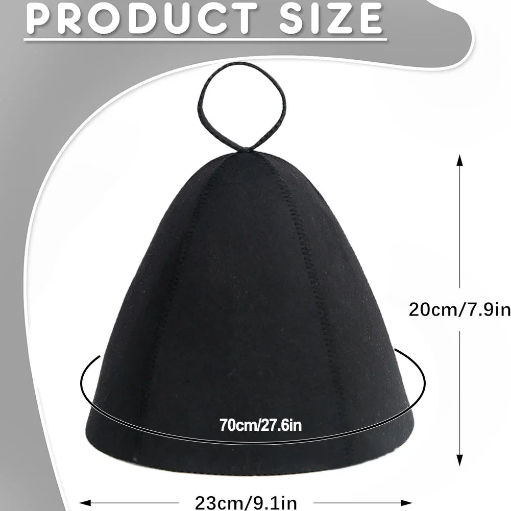 Thickened Felt Sauna Hat – Heat Protection Cap | One Size