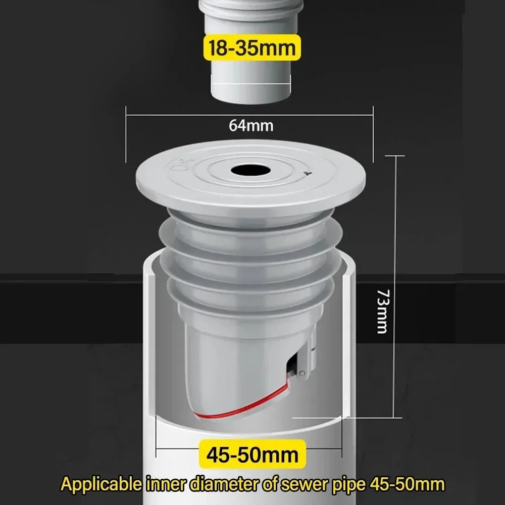 Silicone Drain Seal – Anti-Odor Anti-Backflow Sink Pipe Plug