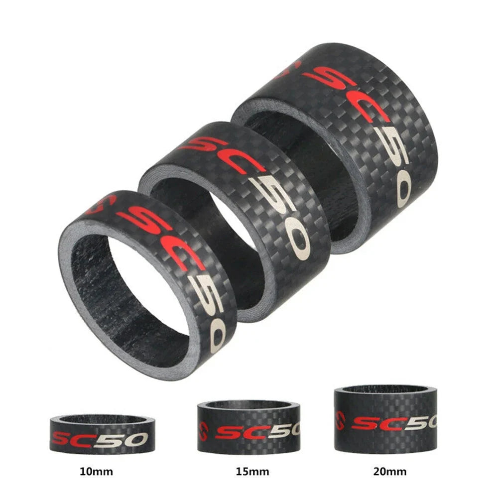 3K Carbon Fiber Headset Spacers 10/15/20mm – 1-1/8" Bike