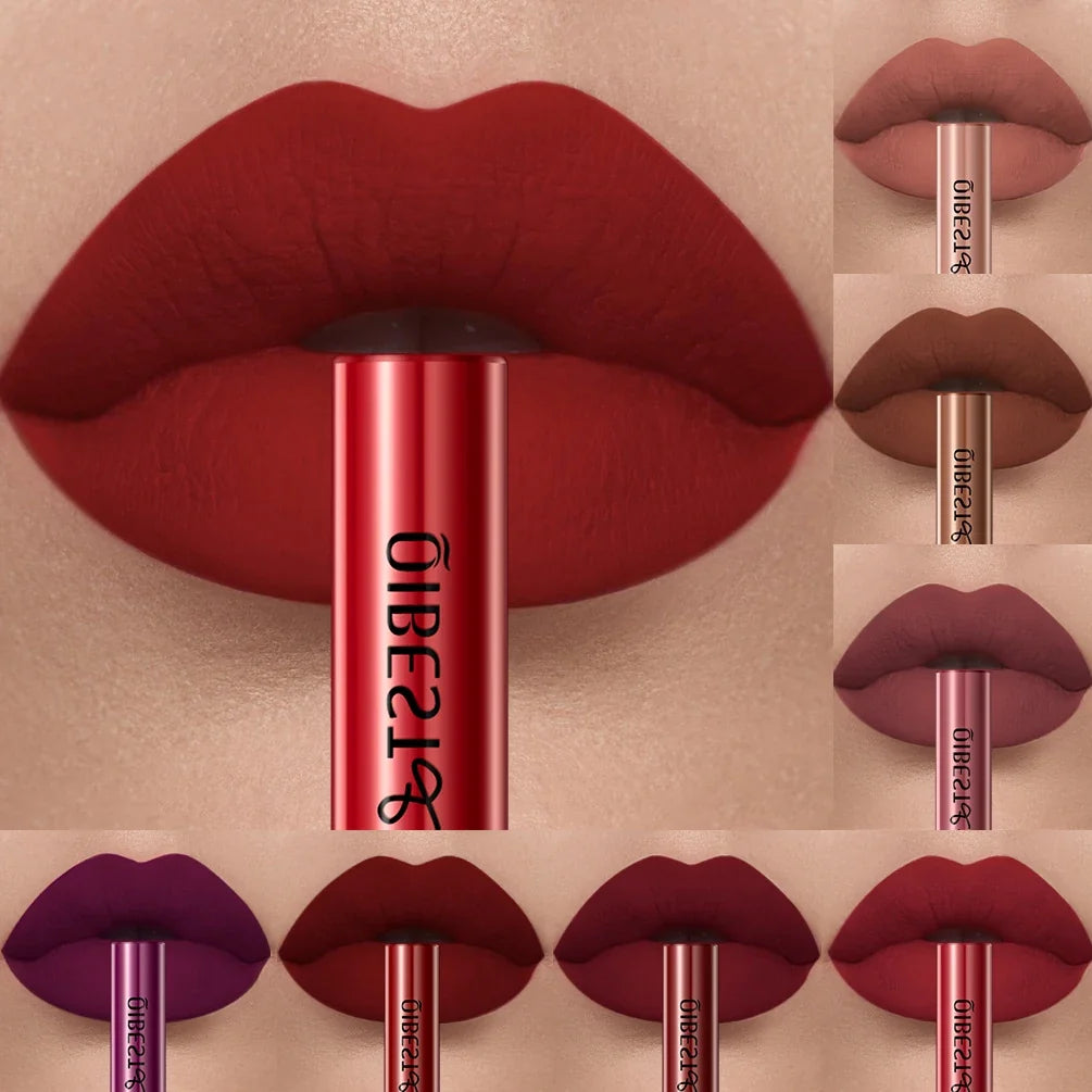 QIBEST Matte Liquid Lipstick – Long-Lasting Velvet Lip Gloss