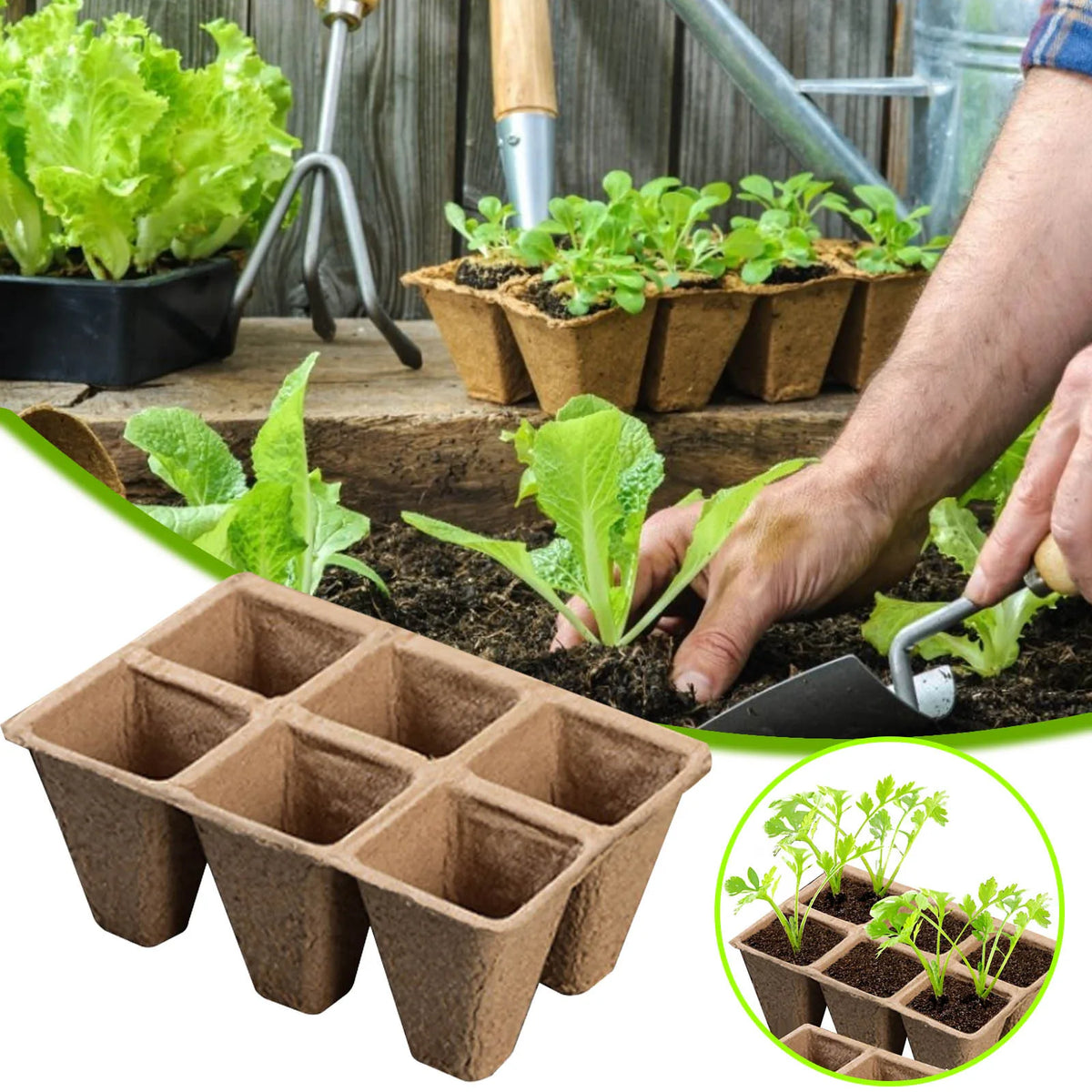 Biodegradable Peat Pots Seed Starter Trays 10/20 Pack