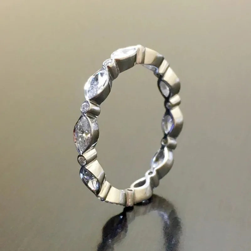Huitan Marquise Cubic Zirconia Ring – Women's Fashion Jewelry