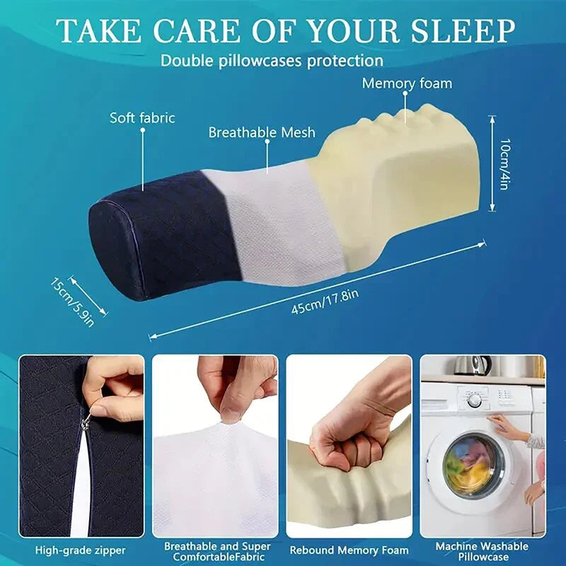 Memory Foam Cervical Pillow – Ergonomic Neck Support for Sleep