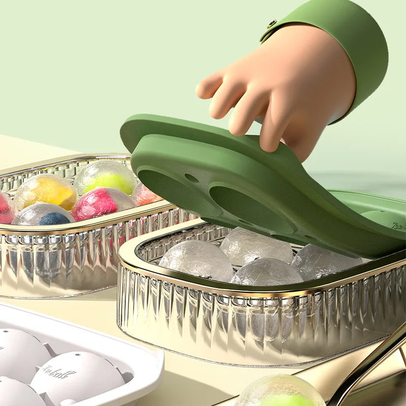 Large-capacity Spherical Ice Box Silicone Lattice Mold Food Grade