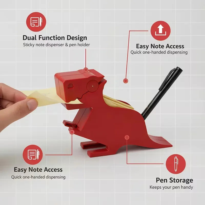 Desktop Desk Organizer & Note Clip Storage Box | Home Office