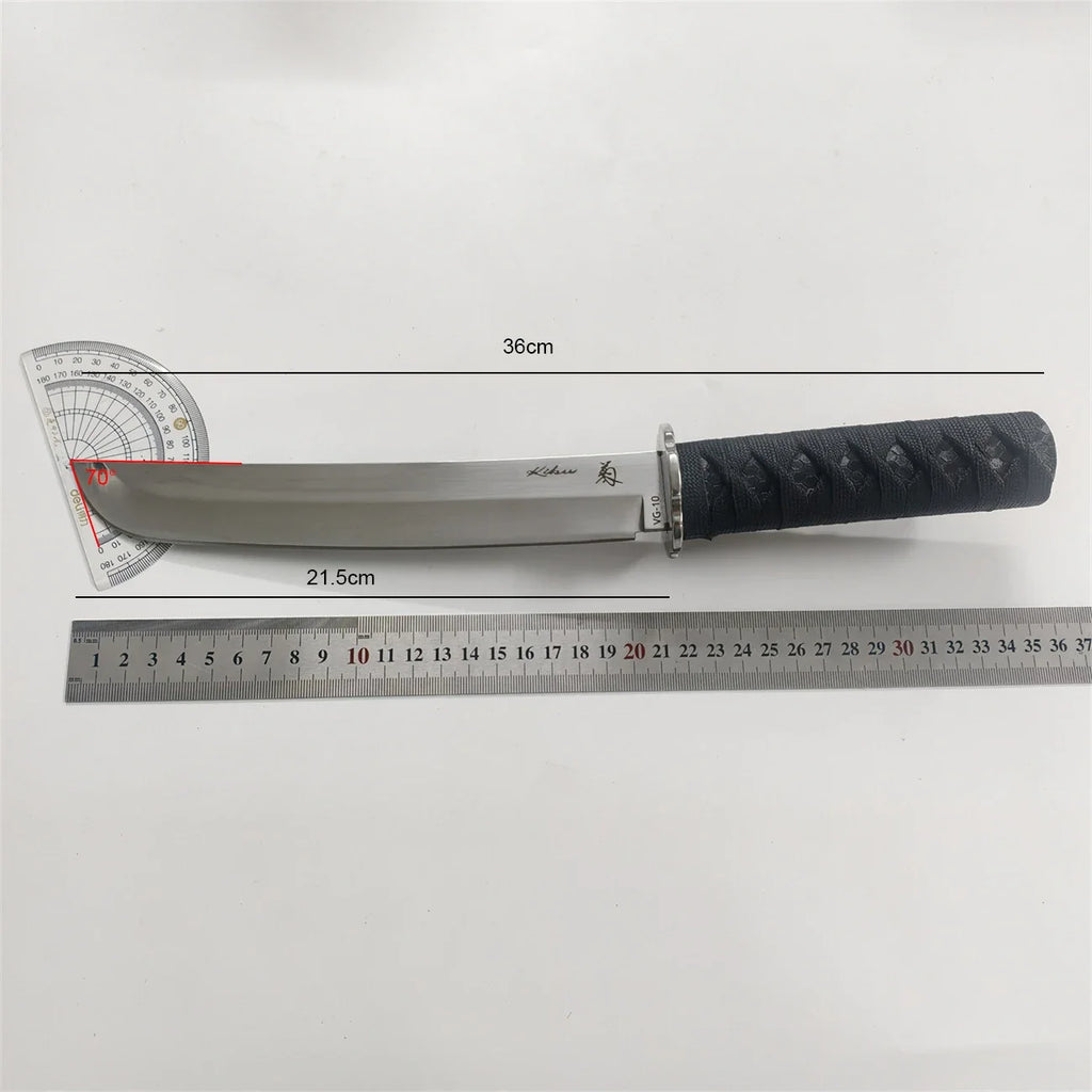 Hand-Forged Japanese Cleaver Kitchen Knife with Sheath