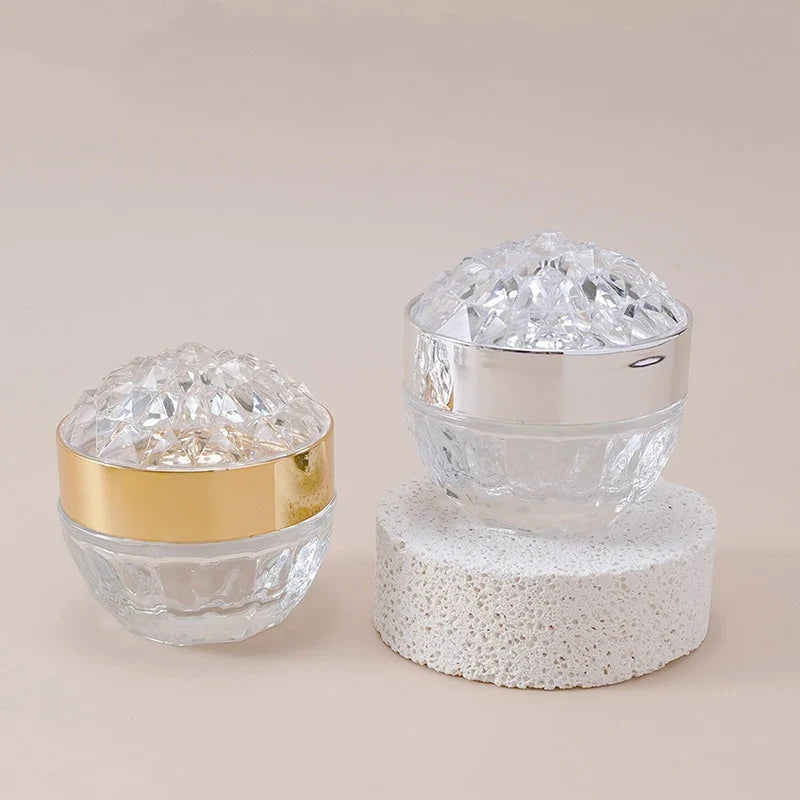 50g Diamond Lid Glass Acrylic Cosmetic Jar – Refillable