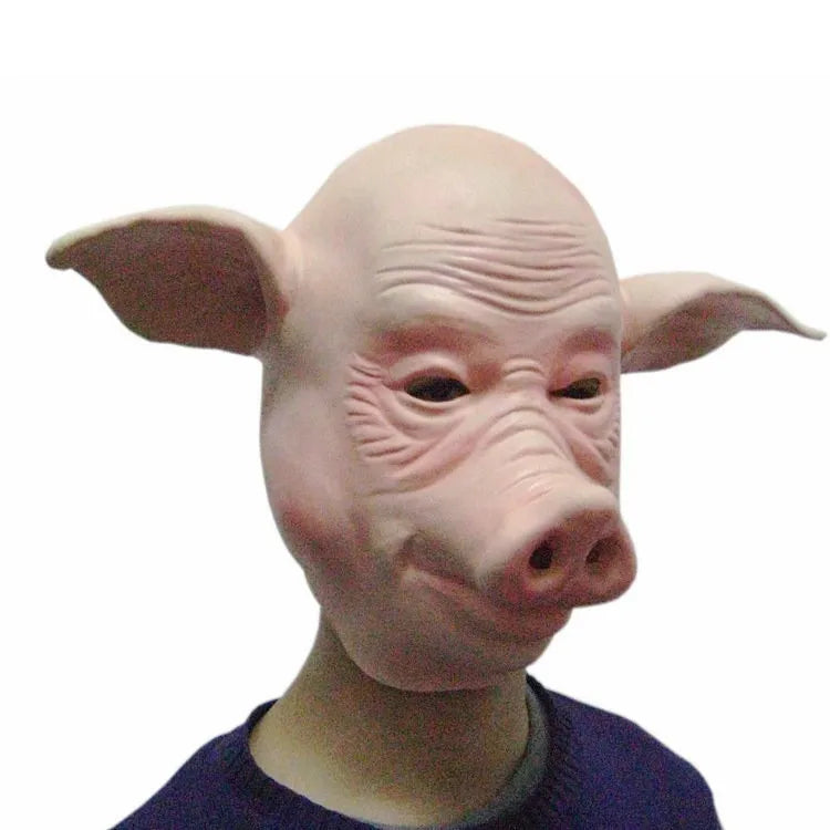 Scary Pig Head Full Face Latex Mask | Halloween Cosplay