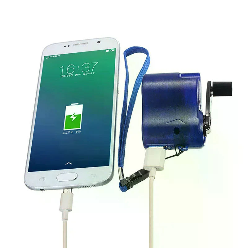 Emergency Outdoor Hand Crank Power Dynamo Charger 5 5V Travel