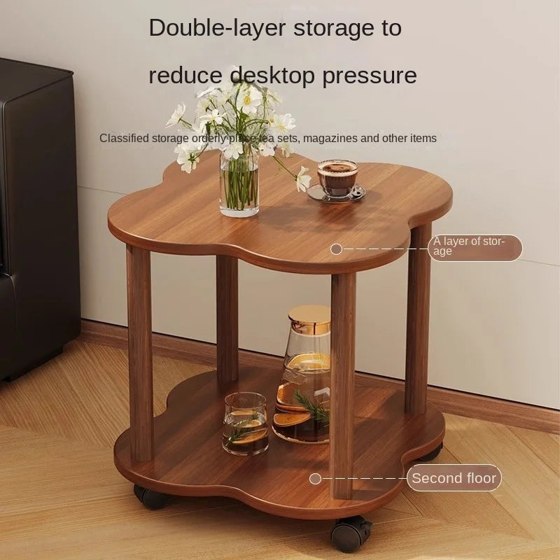Round Wooden Side Table – Minimalist Coffee & Bedside Table