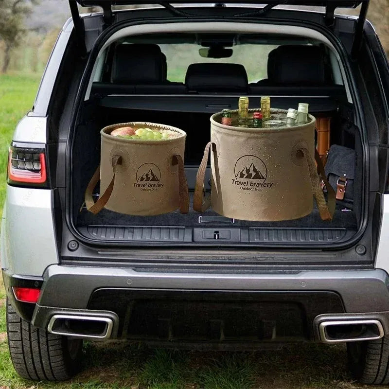Collapsible Camping Bucket 5/10/20L – Foldable Waterproof