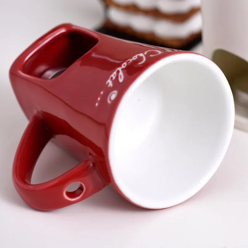European Candle Cup Cheese Chocolate Melting Ceramic Mug Heating Food