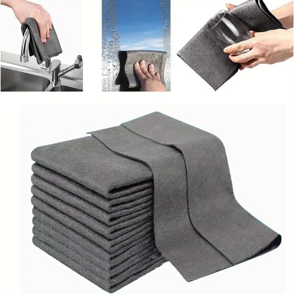 5 Thickened Magic Cleaning Cloth Microfiber Traceless Reusable Glass