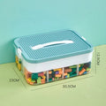 Building Blocks Toys Storage Box Lids Brick Shaped Plastic Kids Bin