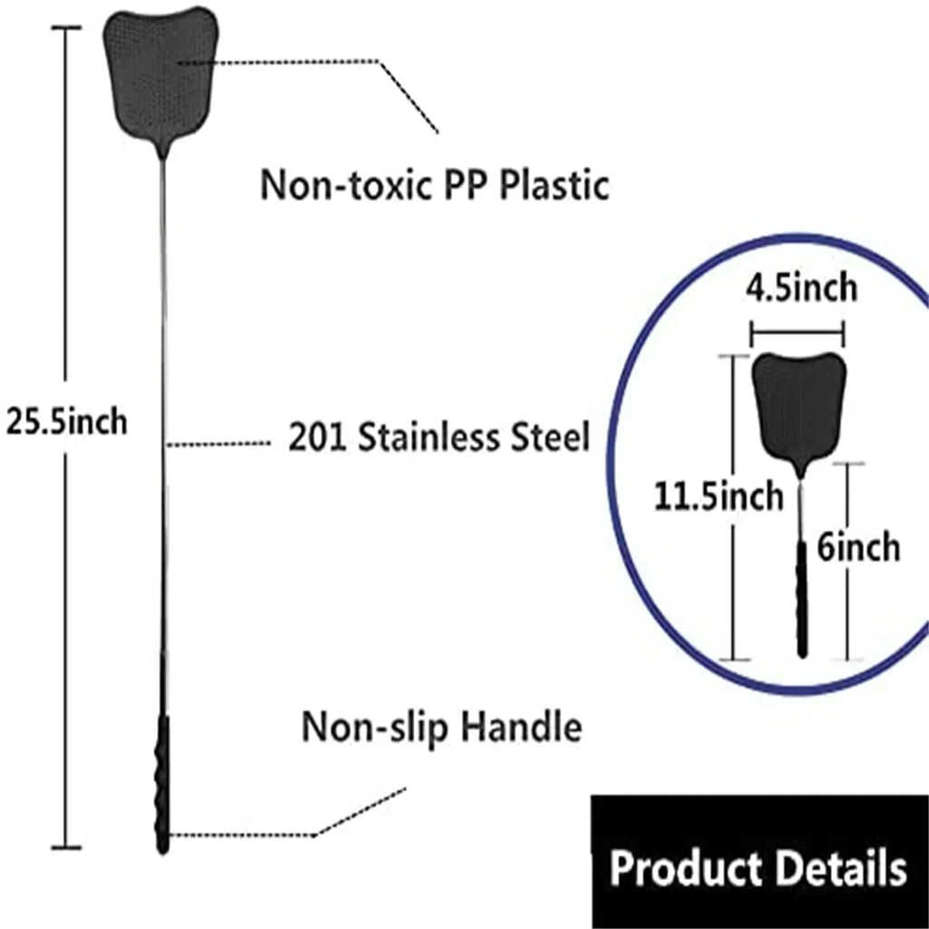 Telescopic Fly Swatter – Retractable 25.6" Heavy Duty Swatter