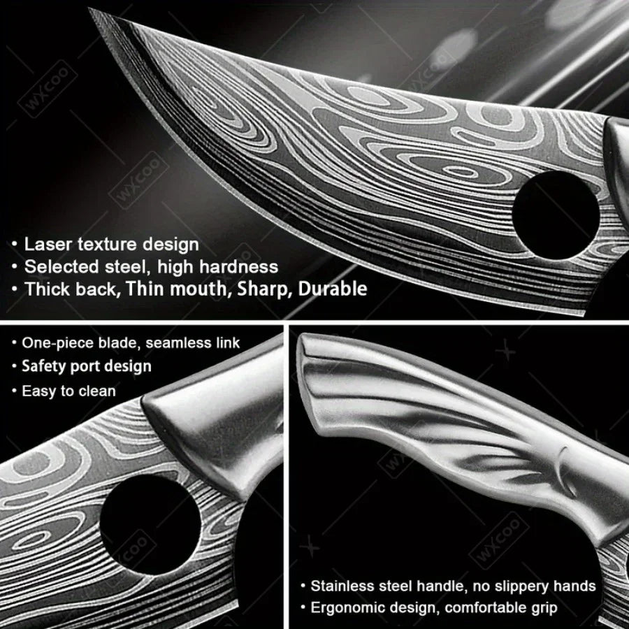 5.5-Inch 5CR15 Stainless Steel Kitchen Cleaver & Meat Knife