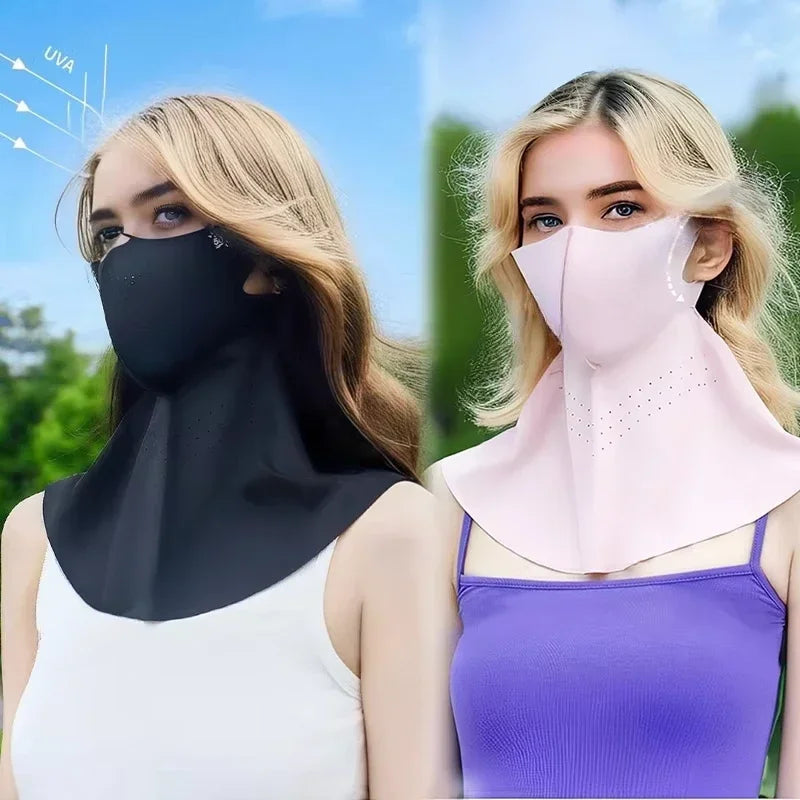 Women's UPF 50+ Sun Face Mask & Neck Cover | Cooling UV Shield