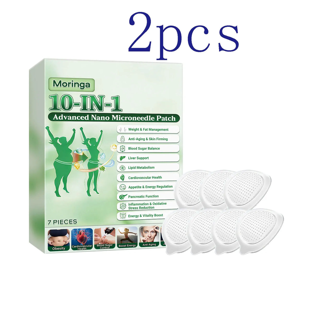 Moringa Nano Microneedle Patch – Deep Hydrating Skin Care 7pcs