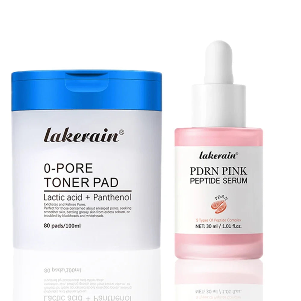 Lakerain 2-Piece Skincare Set | Toner Pad & Glow Serum
