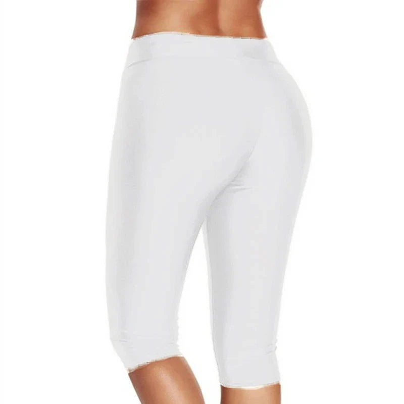 Women Waisted Yoga Pants Squat Proof Cropped Training Tights Female