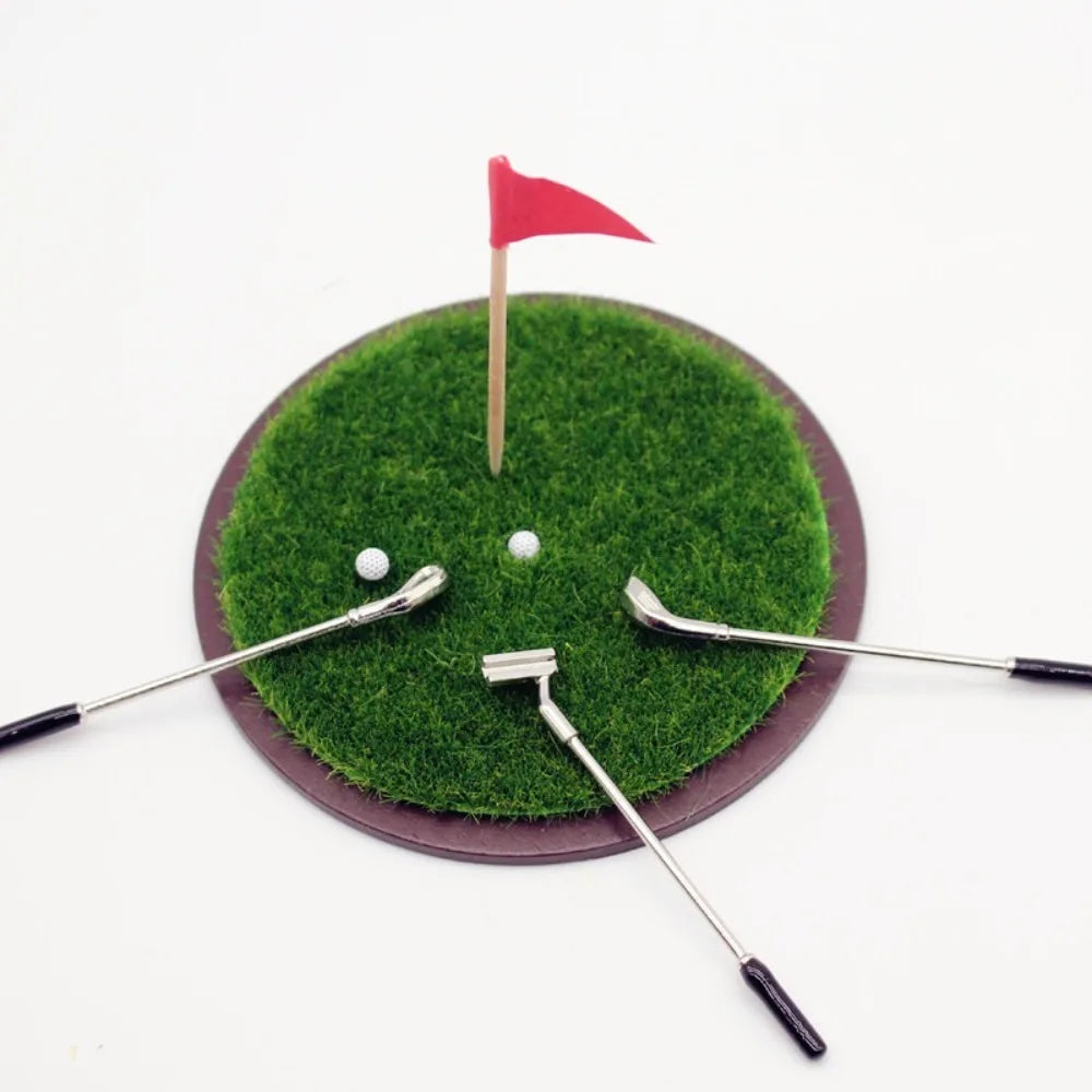 Miniature Golf Club Set 7Pcs – 1:12 BJD Dollhouse Scene Prop