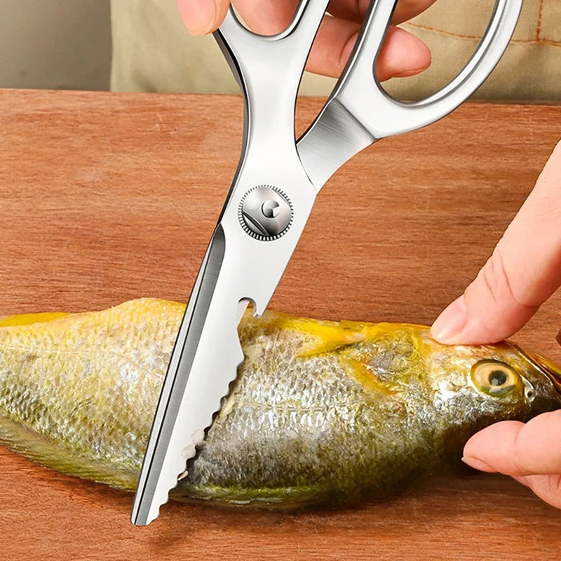 PLYS Serrated Kitchen Scissors – Stainless Steel Multi-Use Shears