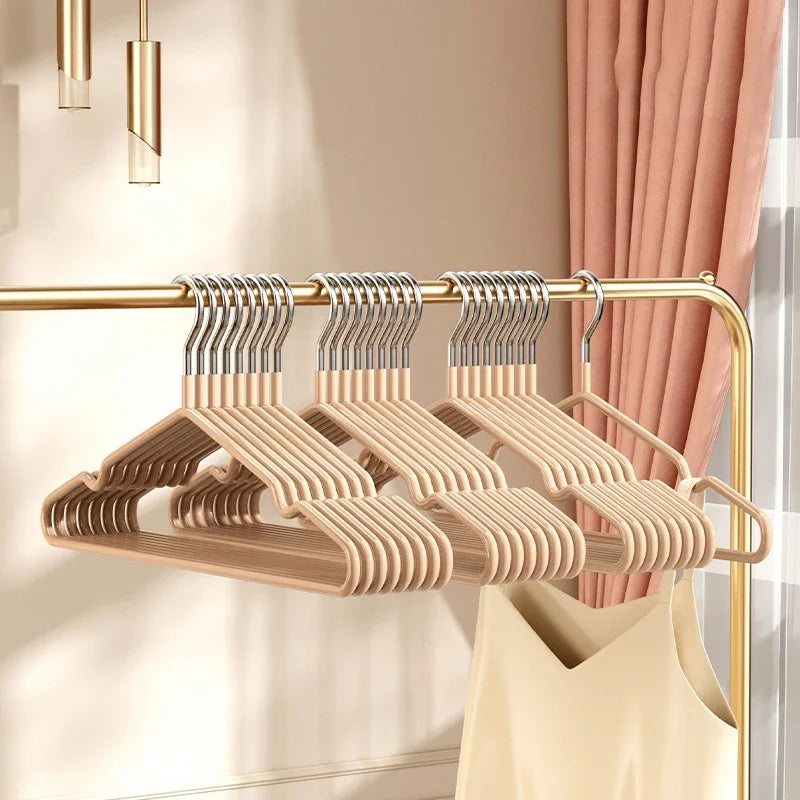 10-Pack Non-Slip Colorful PVC Metal Clothes Hangers 40cm