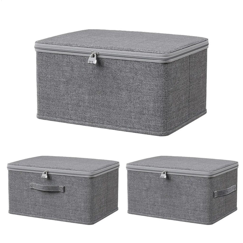 Large Storage Box Lock Stackable Container Secure Handle Locking