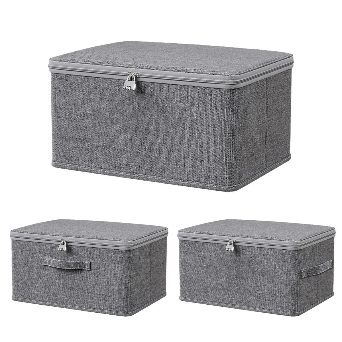 Large Storage Box Lock Stackable Container Secure Handle Locking