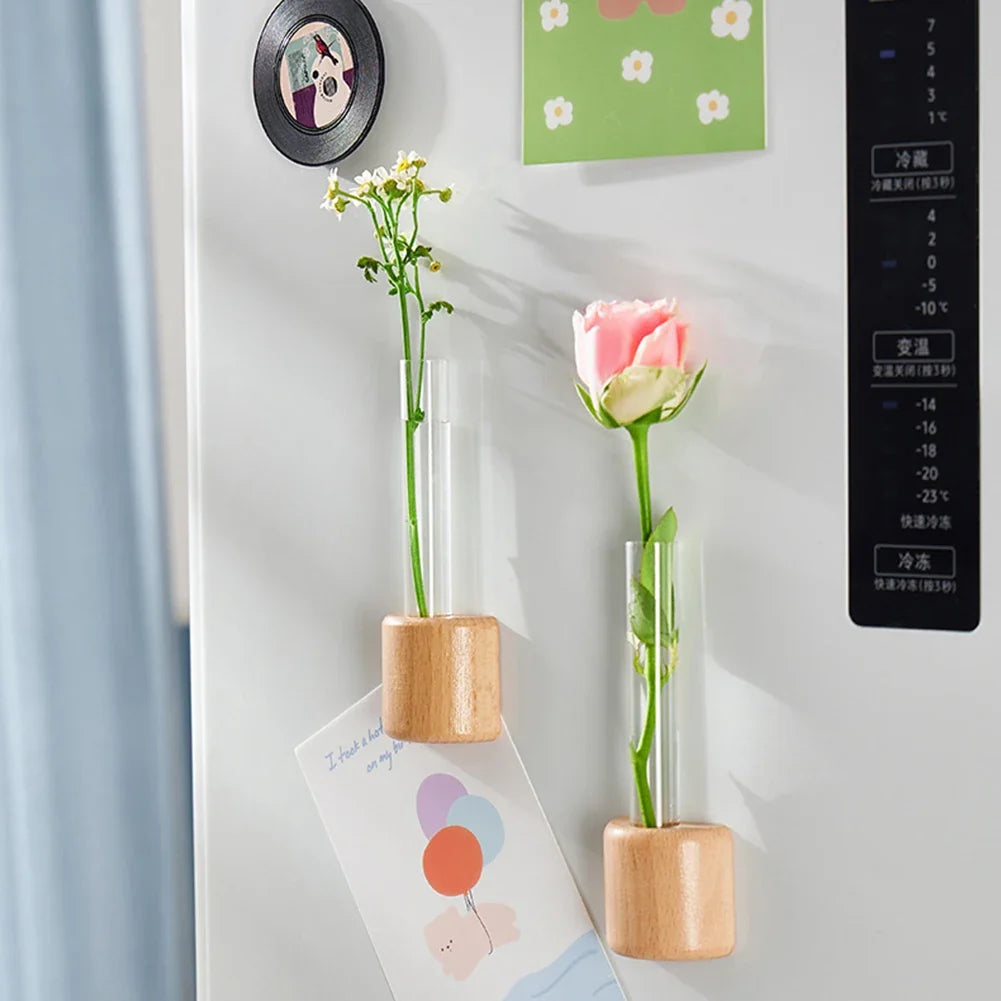 Mini Magnetic Test Tube Vase | Hydroponic Fridge Planter