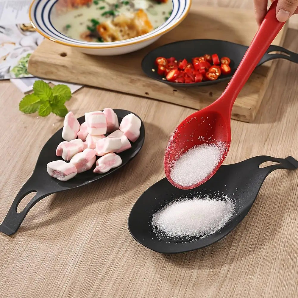 Silicone Spoon Rest & Spatula Holder – Heat-Resistant Kitchen Tray