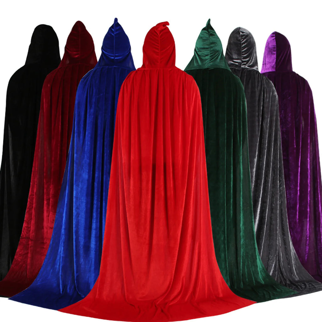 Hooded Cloak Medieval Cape | Halloween Cosplay Robe for All Ages