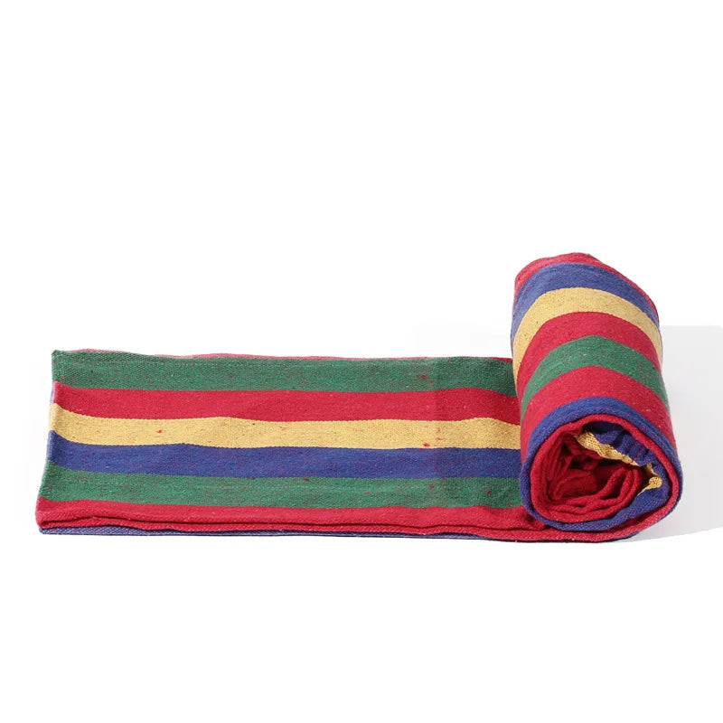 Double Canvas Hammock – Portable Outdoor & Indoor Swing Lounge