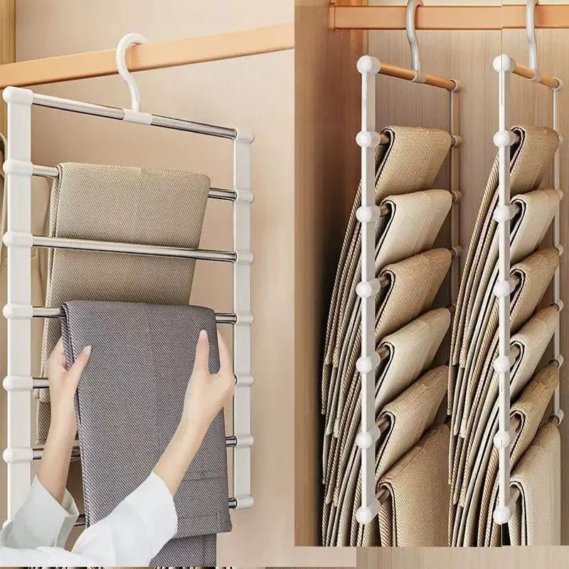 Multi-Layer Foldable Pants Hanger | Non-Slip Trouser Rack