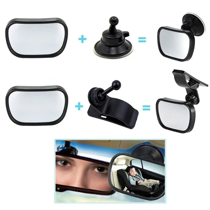 Mini Rear Infant Car Seat Adjustable Convex Mirror Child Monitor