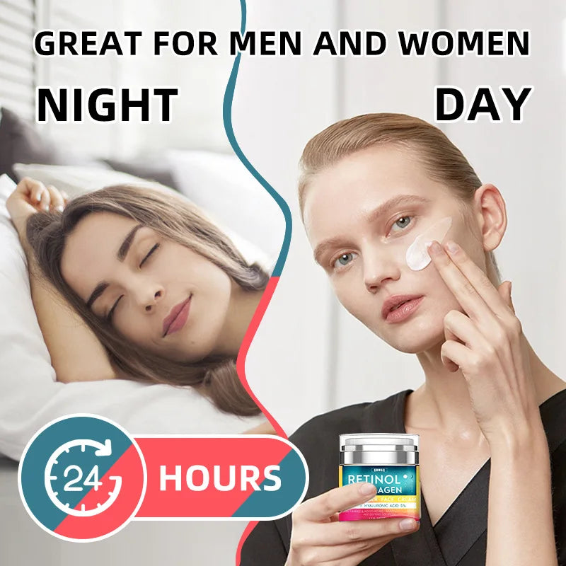 Retinol Cream Face Hyaluronic Acid Day-night Anti-aging Moisturizer