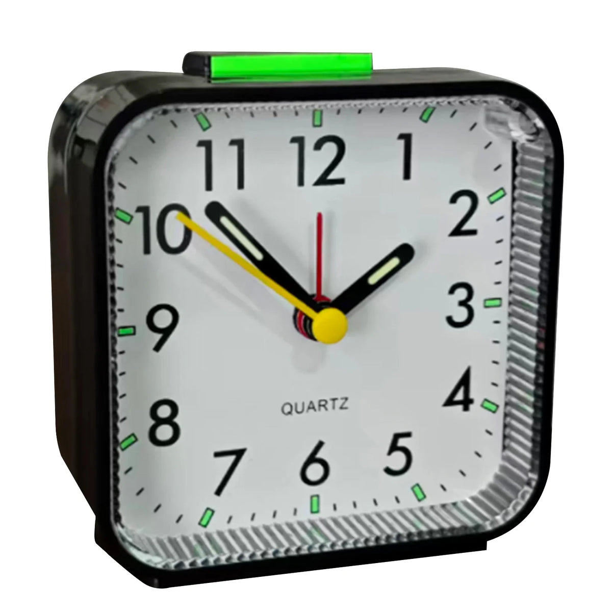 Analog Bedside Alarm Clock – Battery Powered, Silent & Portable