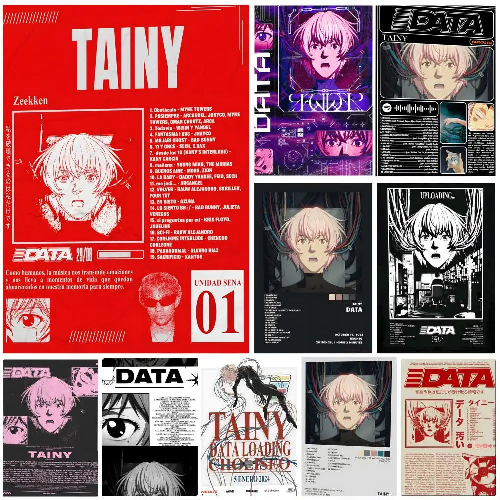 Tainy DATA Album HD Poster – Waterproof Wall Art Decor