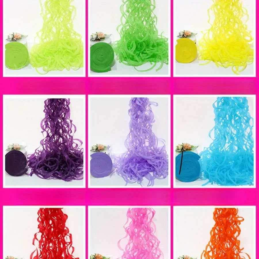 10 Pack Rainbow Spiral Tassel Hanging Streamers | Party Decor