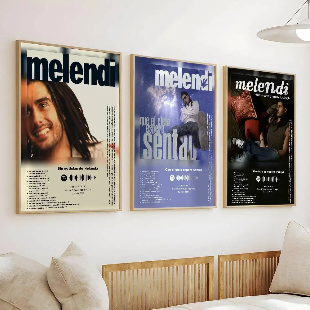 Melendi Singer Wall Poster – Self-Adhesive Waterproof Art Sticker