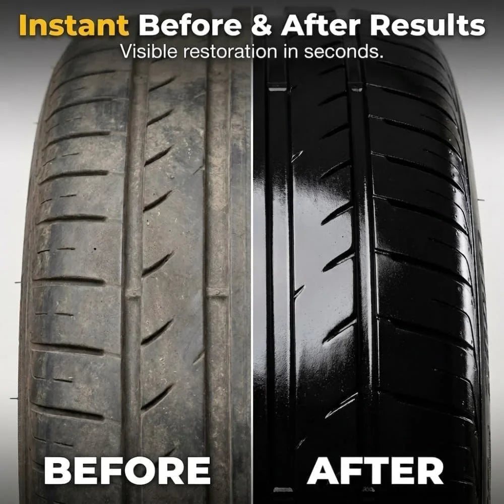 Shiny Black Tire Dressing – Deep Gloss No-Sling Formula 17.64oz