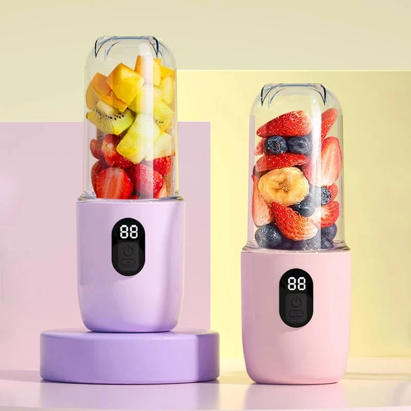 HOMEFISH Cordless USB Mini Blender – Travel Smoothie Bottle Cup