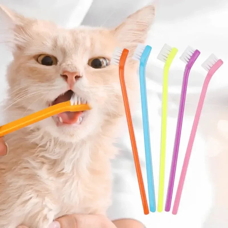 Pet Dog & Cat Toothbrush – 3-Head Dental Cleaning Tool